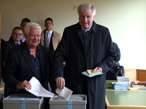 Horst Seehofer stemt.