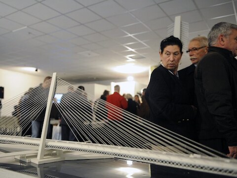 Een maquette van de Lange Wapper is sinds dit weekend te zien in het Stadsfeestzaal shopping center op de Antwerpse Meir.