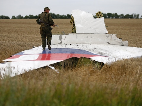Een brokstuk van vlucht MH17