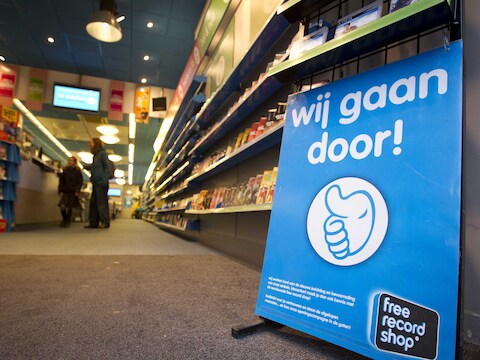 Een filiaal van Free Record Shop in het Nederlandse Amersfoort.
