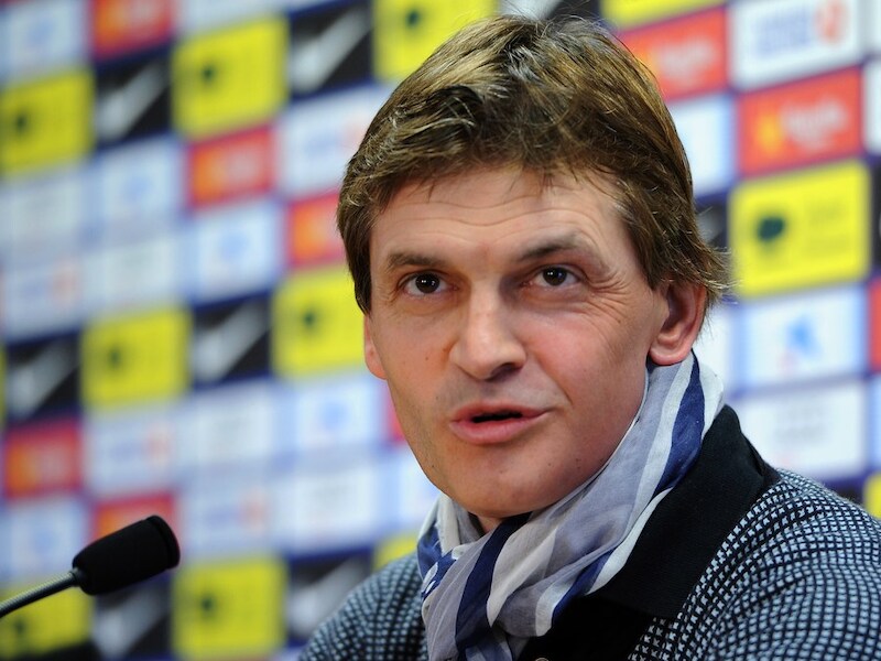 Tito Vilanova gaf vandaag voor het eerst sinds zijn kankerbehandeling een persconferentie.