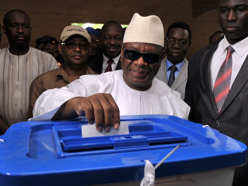 Ibrahim Boubacar Keita, de nieuwe president van Mali.