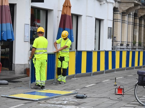 Voorlopig zijn de arbeiders bezig met voorbereidende werken.