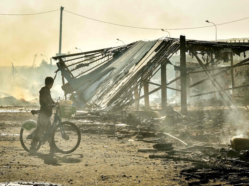 De ontmanteling van het vluchtelingenkamp in Calais