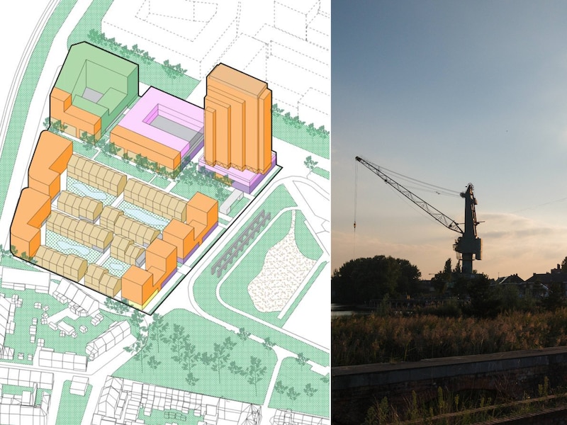 Inrichtingsplan voor de stadsbuurt aan het Houtdok in Gent.
