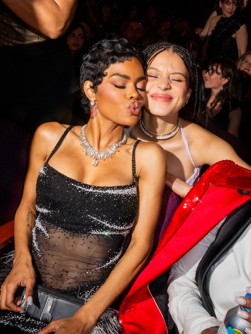 Ook Teyana Taylor (links) en Chase Infiniti hadden een mini-reünie. 