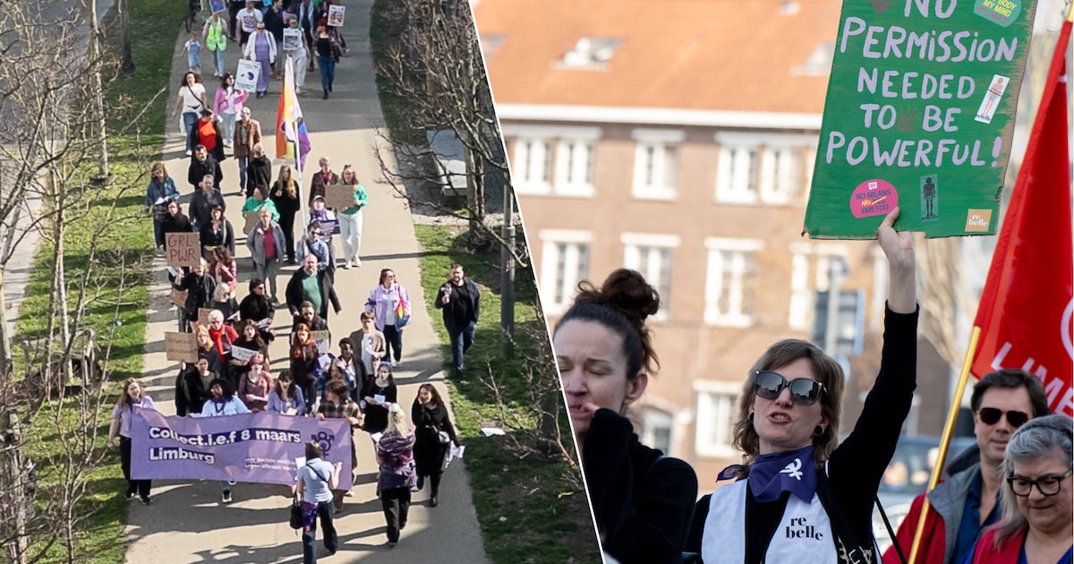 Honderden mensen trekken door Hasselt voor Internationale Vrouwendag ...