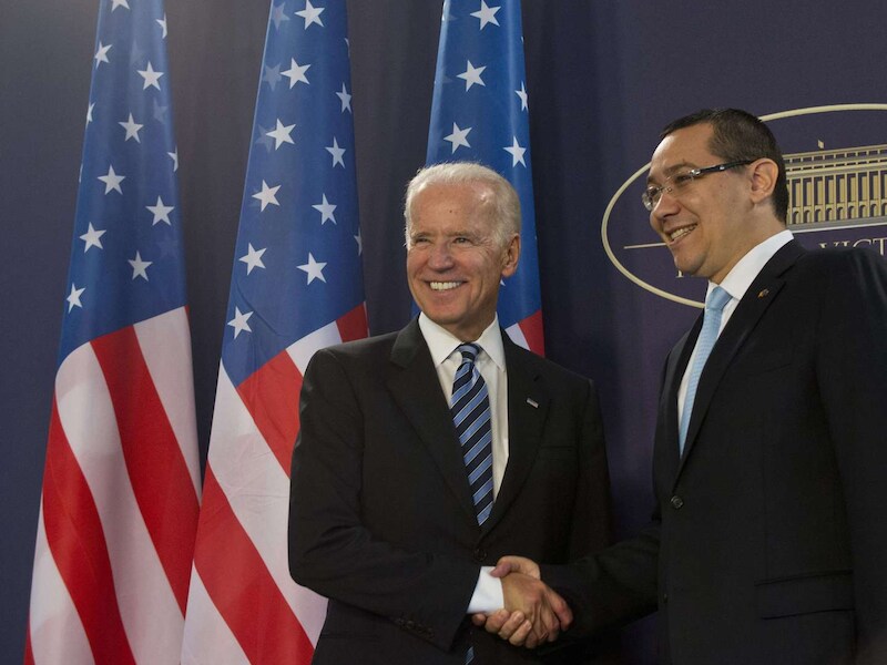 Biden had onder meer een ontmoeting met de Roemeense minister-president Victor Ponta.
