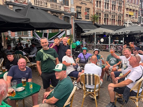 Schotse fans in het centrum
