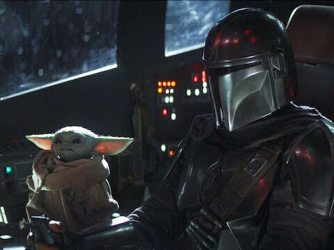 Een beeld uit 'The Mandalorian'