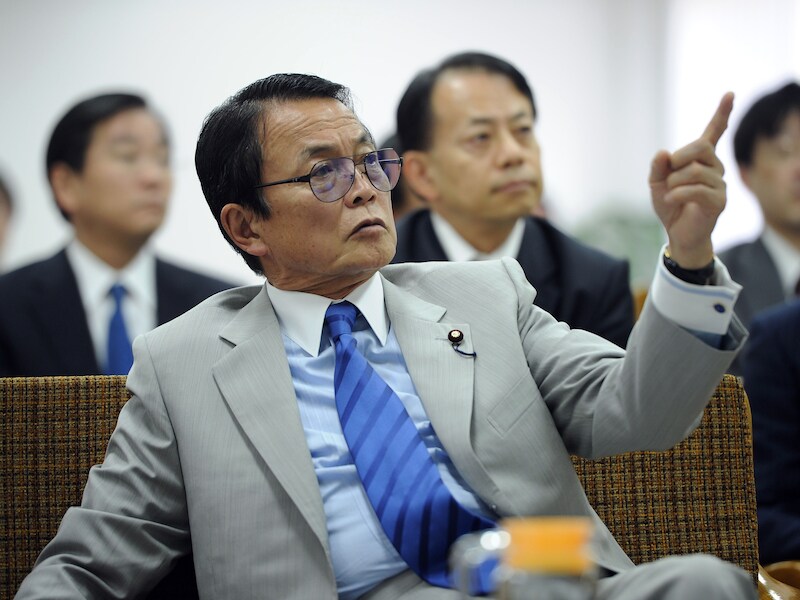 Japans minister van Financiën, Taro Aso.