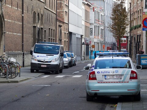 In oktober vorig jaar kwam de politie ter plaatse voor een bommelding aan de universiteit (archiefbeeld).