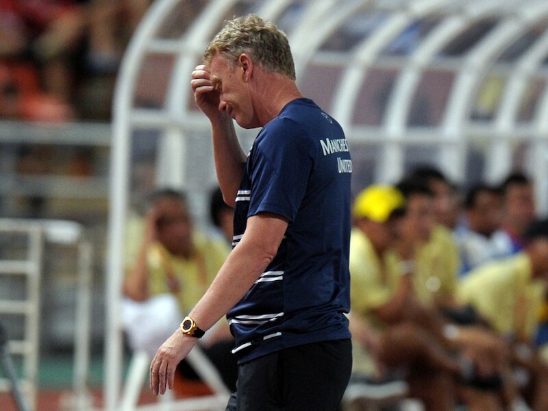 David Moyes kan het even niet meer aanzien.
