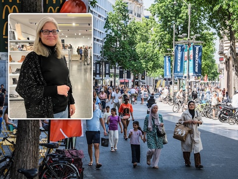 Carole Thewissen van schoenenwinkel West-End. / De Meir in Antwerpen. 