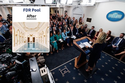 Perszaal eruit, zwembad erin: Trump wil nieuwsmedia uit het Witte Huis met nieuw plan
