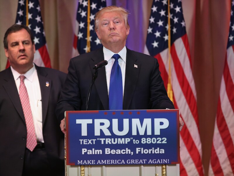 Chris Christie en Donald Trump.