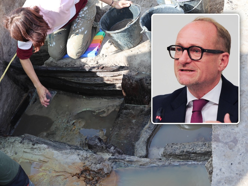 De houten constructie komt van een boom geveld rond het jaar 68. “De eerste resultaten zijn zeer positief”, zegt minister van Onroerend Erfgoed Ben Weyts (N-VA).