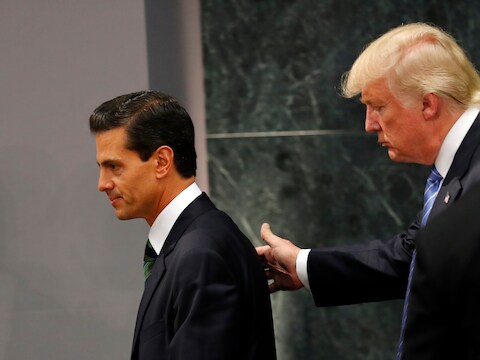 Nieto en Trump bij een eerdere ontmoeting in augustus vorig jaar.