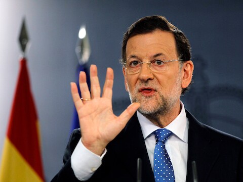 Spaanse premier Mariano Rajoy: "Ik wil eerst de precieze maatregelen van de ECB kennen en weten of ze adequaat zijn."