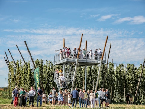Tijdens de opening van Belhophemel op zondag 6 september.