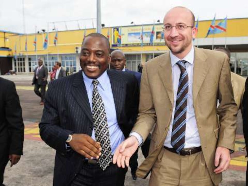 President Joseph Kabila en minister van Ontwikkelingssamenwerking Charles Michel.