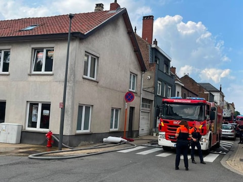 De Karterstraat in Kortenberg was door de brand even afgesloten. 