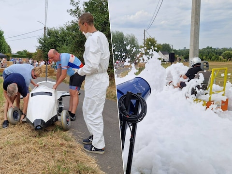 Astronaut Pieter moest forfait geven na een afgebroken voorwiel / Schuimplezier of toch eerder de gevreesde schuimdouche?
