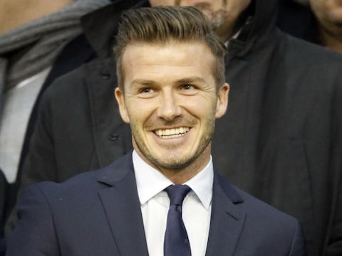 David Beckham met zijn huidige kapsel.