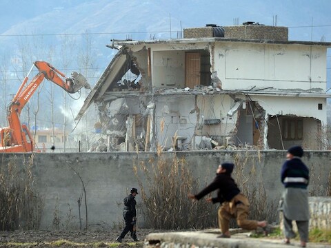 Het huis in Abbottabad waarin Bin Laden vermoord werd.