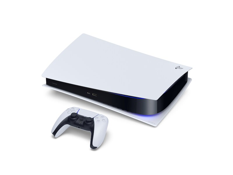 De PlayStation 5 met de nieuwe DualSense-controller.
