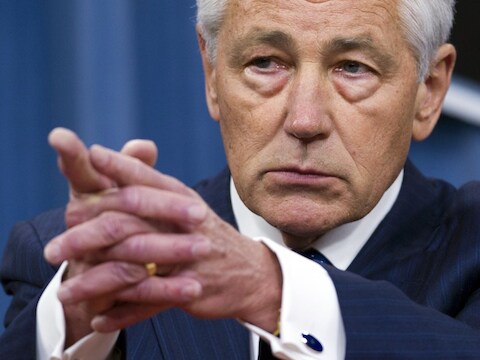De Amerikaanse minister van Defensie Chuck Hagel.