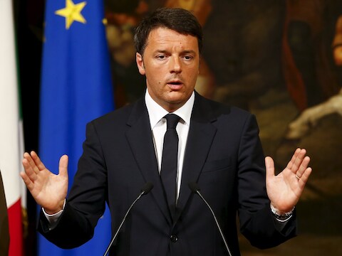 De Italiaanse premier Matteo Renzi