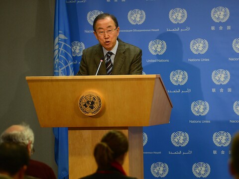 Ban Ki-moon, secretaris- generaal van de VN.
