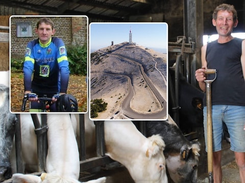 Landbouwer Stefan Vandewalle is klaar voor een stevige uitdaging op de Mont Ventoux.