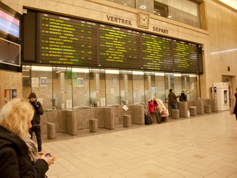 De stationshal van Brussel-Centraal.