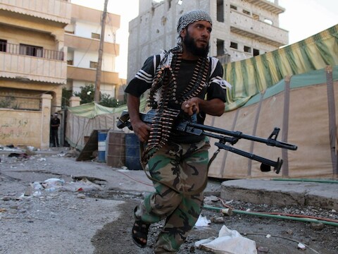 Syrische rebellenstrijder.