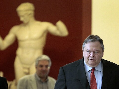 Pasok-voorman Evangelos Venizelos (rechts).