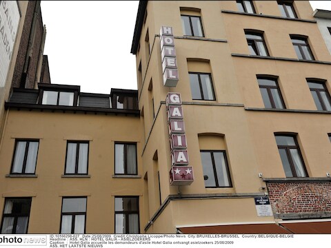 Hotel Galia, een van de hotels die asielzoekers opvangen.