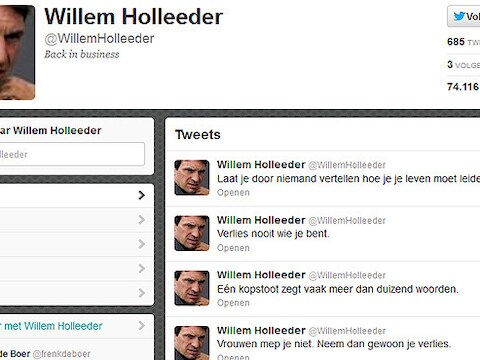De nep-twitteraccount van Holleeder.