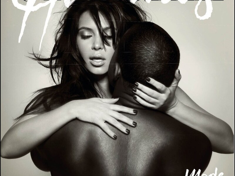 Kanye en Kim op de cover van het Franse magazine 'Officiel Hommes'