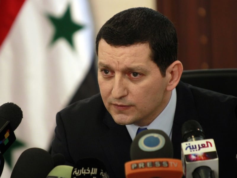 Jihad Makdessi, woordvoerder van het Syrische ministerie van Buitenlandse Zaken.