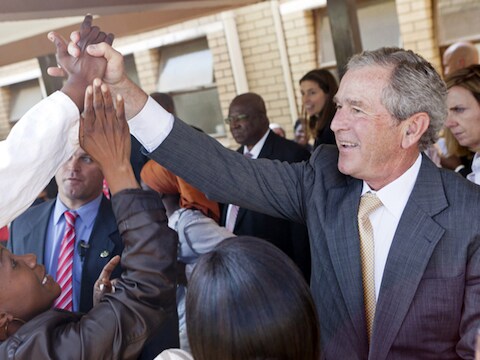 George W. Bush op 5 juli 2012 in Botswana.