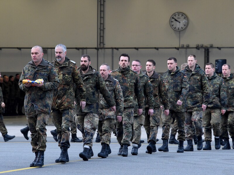 Archiefbeeld. Duitse soldaten die in december 2015 naar Syrië vertrokken.