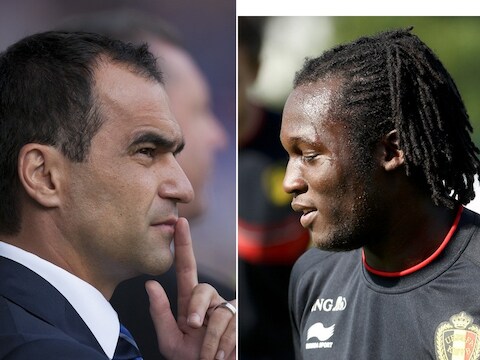 Roberto Martinez zag met lede ogen sterkhouder Fellaini vertrekken, maar is wel heel blij met de komst van Lukaku.