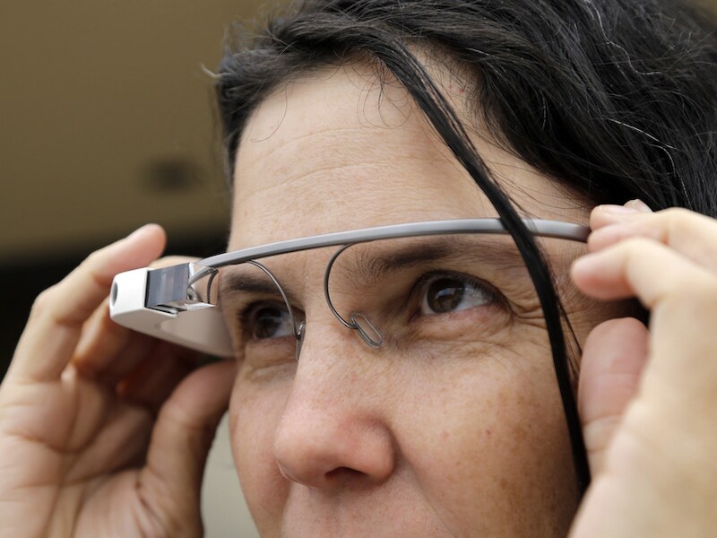 Cecilia Abadie en haar Google Glass.