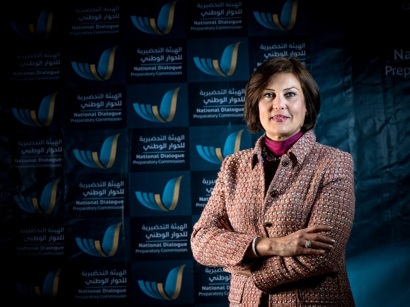 De Libische mensenrechtenactiviste Salwa Bugaighis in maart van dit jaar.