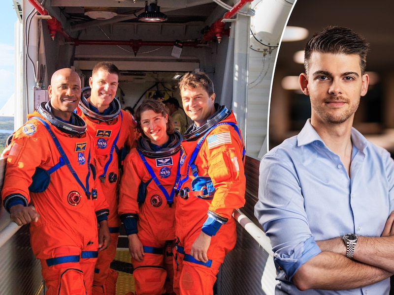 De vier astronauten van Artemis II. Victor Glover, Jeremy Hansen, Christina Koch en Reid Wiseman, vliegen vannacht naar de maan.