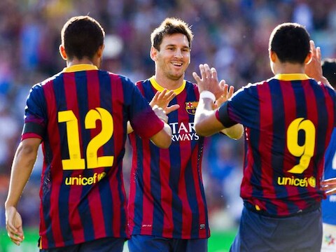 Messi pikte ook een goaltje mee.