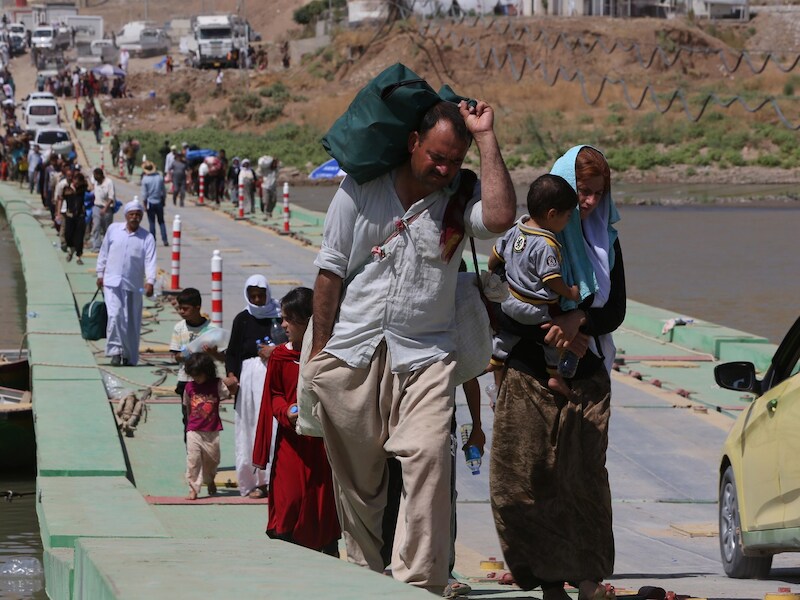 Duizenden yezidi's zijn in Noord-Irak op de vlucht geslagen voor de rebellen van IS.