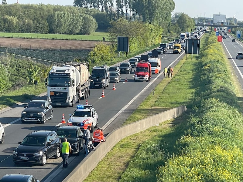 File op de E403 illustratiebeeld.